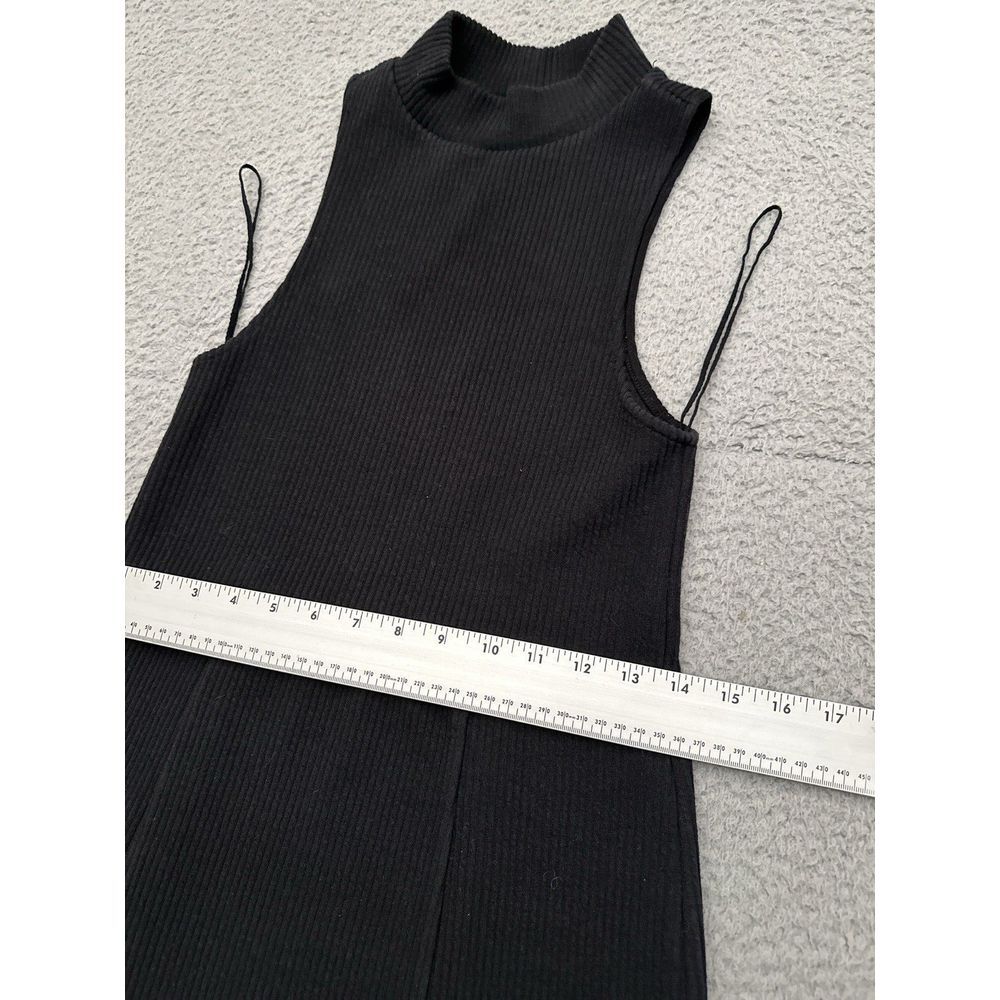 Free People Mary Jane Halter Top Mock Neck Dress Women's Small Black Ribbed‎ - Picture 7 of 11